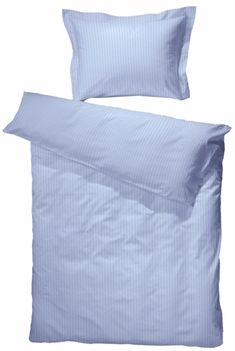 Junior sengetøj 100x140 cm - Ensfarvet blåt sengetøj - sengesæt i 100% Egyptisk Bomuldssatin - Lyseblå - Turiform